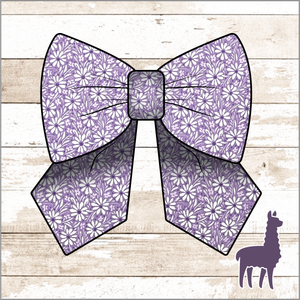 Monogram Lavender Mini Floral Bow