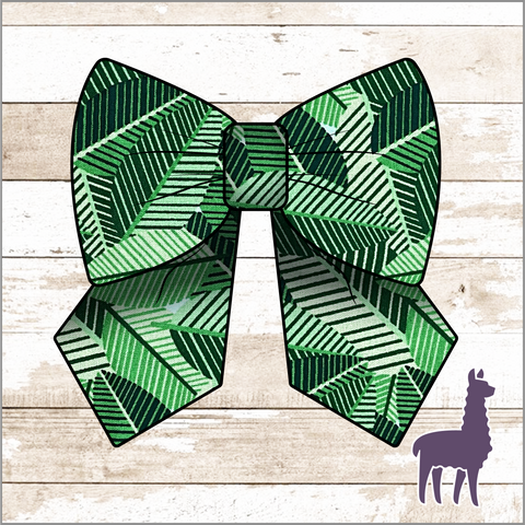 Monogram Leaves Bow