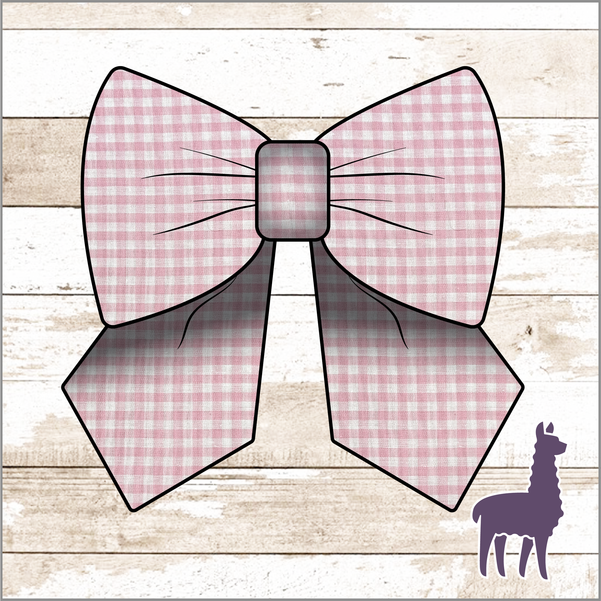 Monogram Pink Gingham Bow