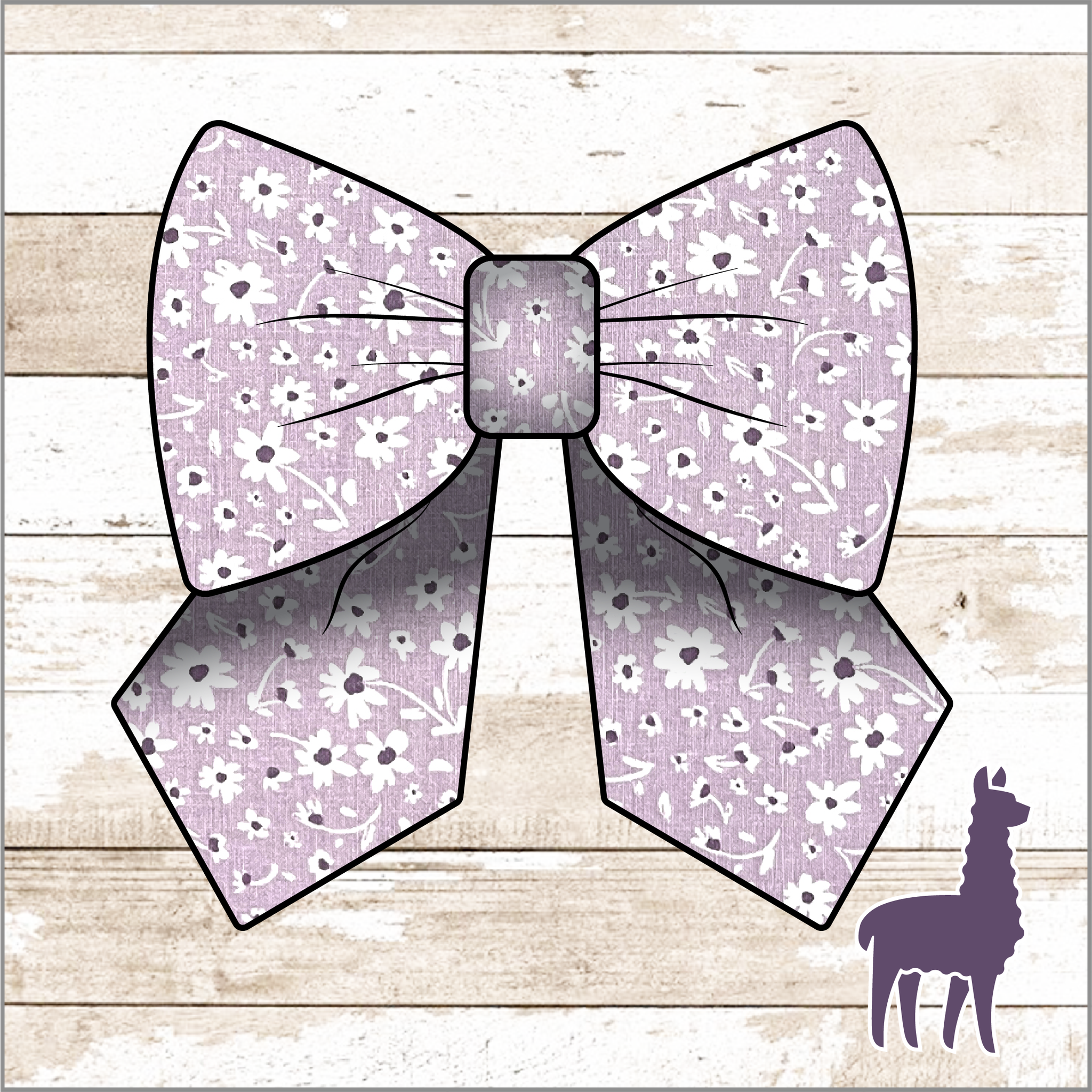 Monogram Light Purple Mini Floral Bow