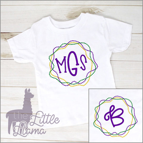 Mardi Gras Bead Monogram