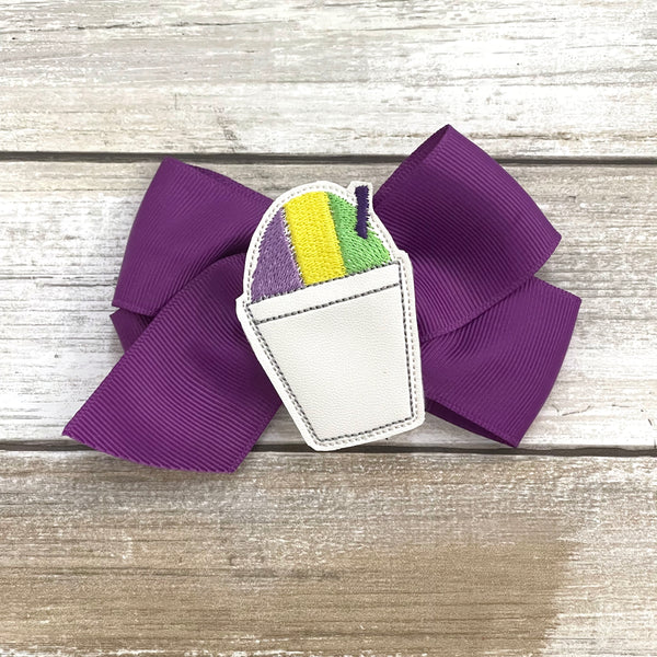 Mardi Gras Snowball Feltie Clip