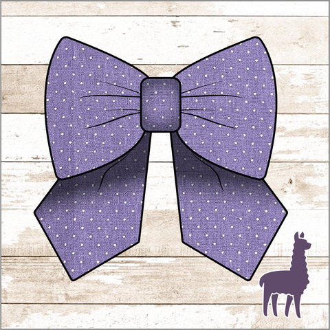 Monogram Lavender Micro Dots Bow