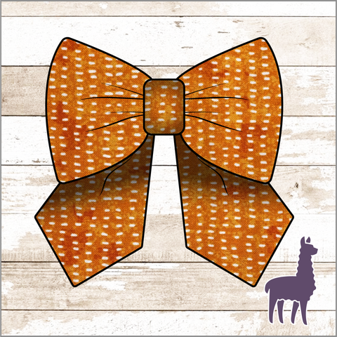 Monogram Orange Dashes Bow