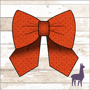 Monogram Orange X's Bow