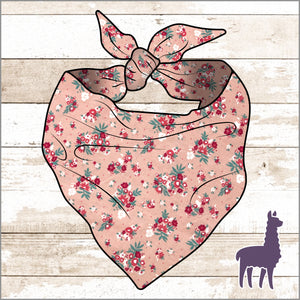 Peach Floral Bandana