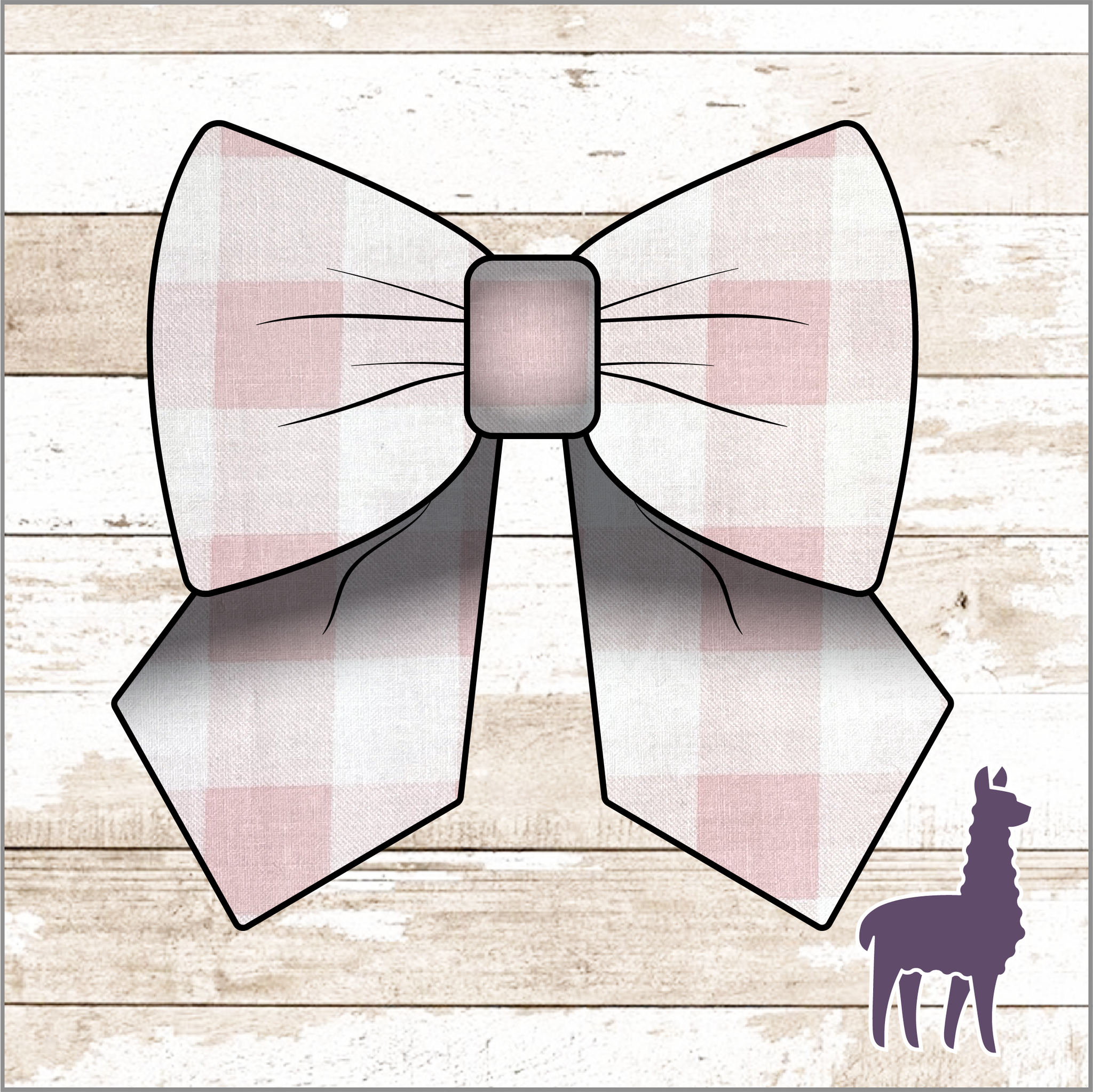 Monogram Pink Buffalo Plaid Bow