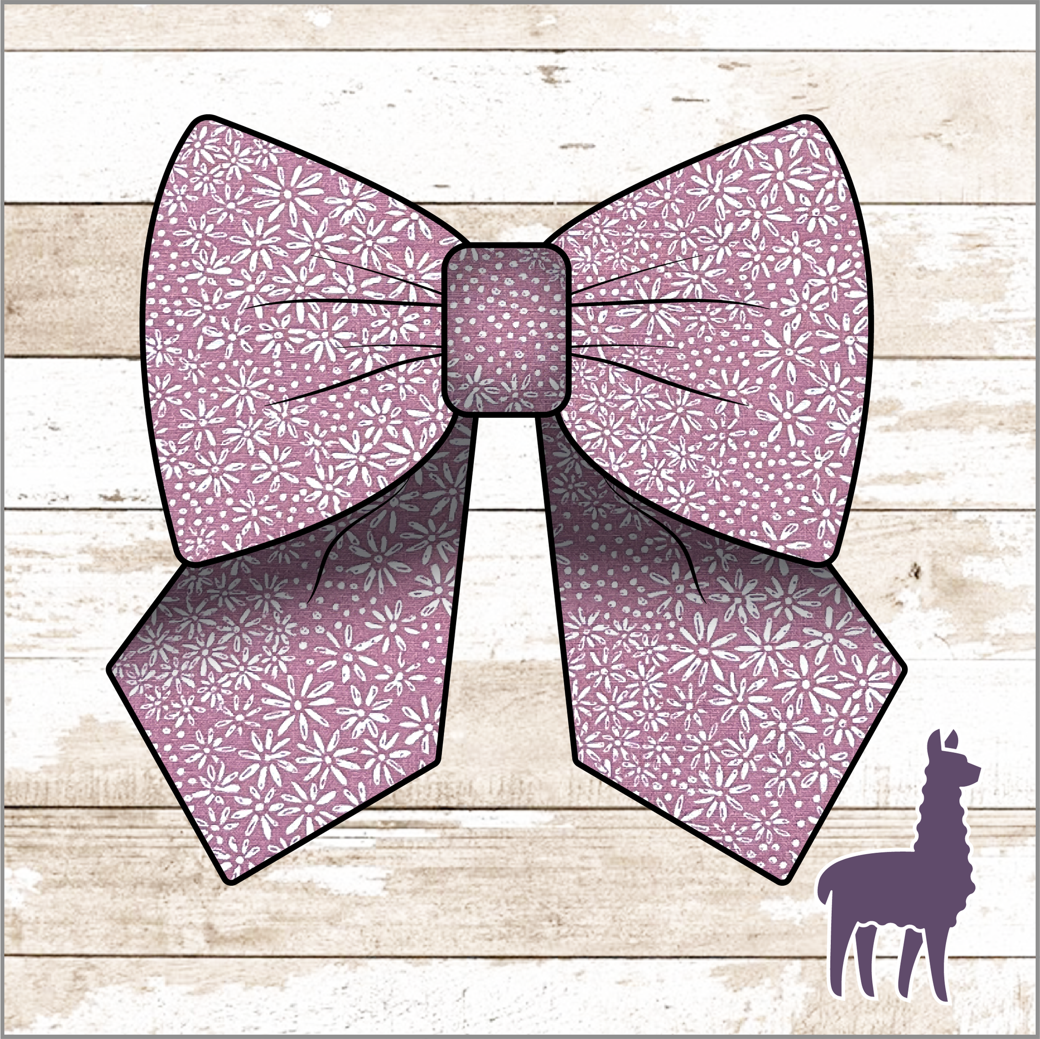 Monogram Pink Mini Floral Bow