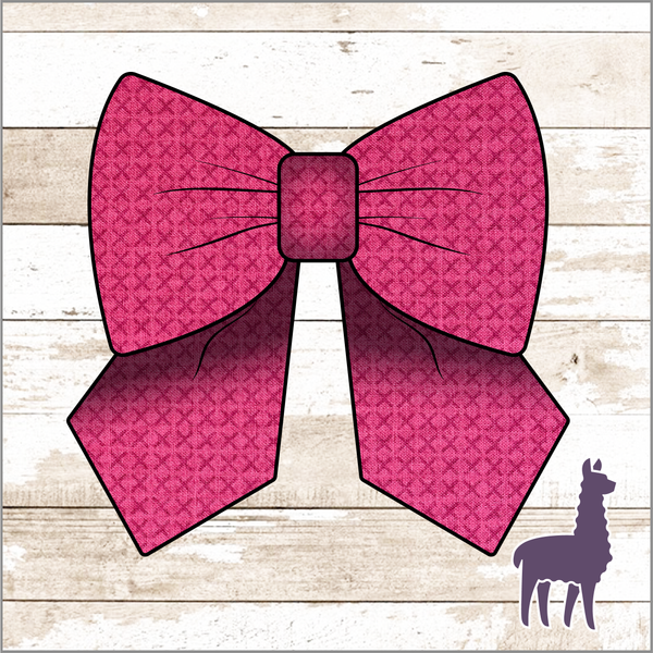 Monogram Pink X's Bow