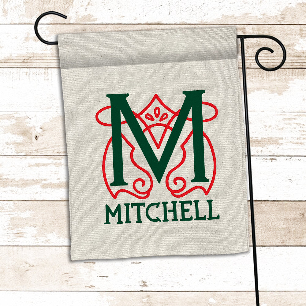 Piper Initial Monogramed Garden Flag