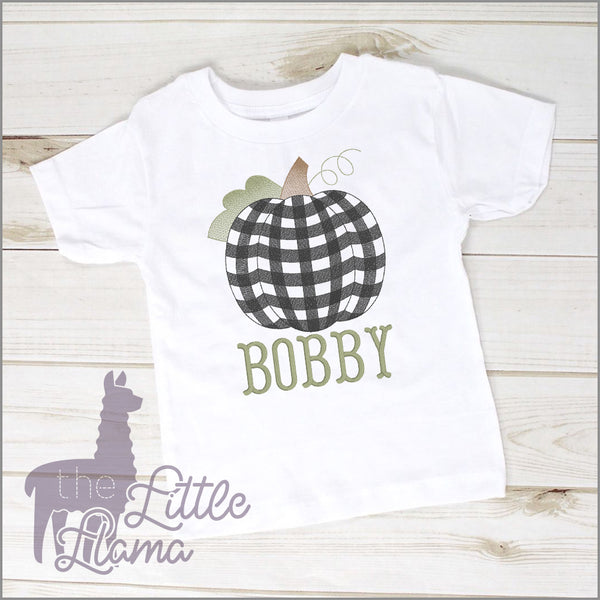 Plaid Pumpkin  | LARGE | BOY & GIRL