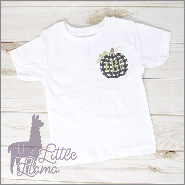 Plaid Pumpkin  Monogram | SMALL | BOY & GIRL