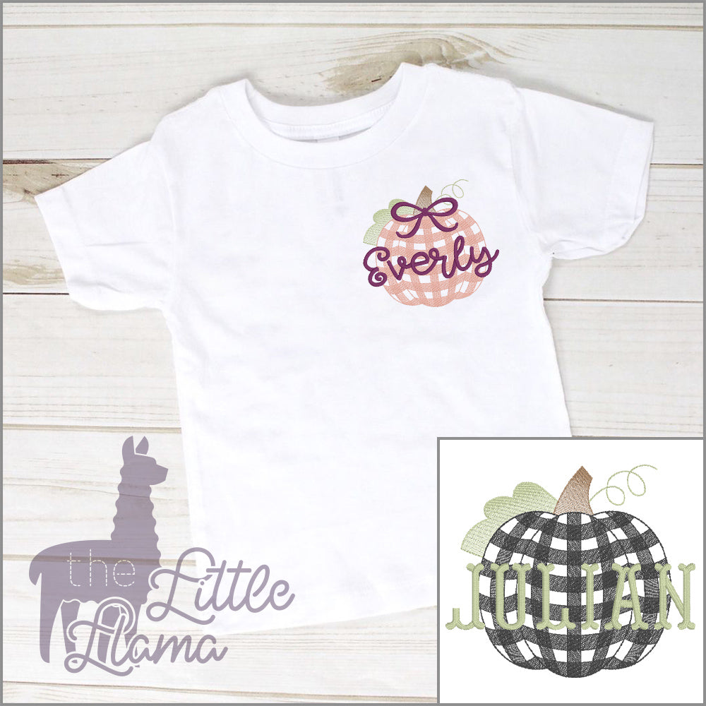 Plaid Pumpkin  | SMALL | BOY & GIRL