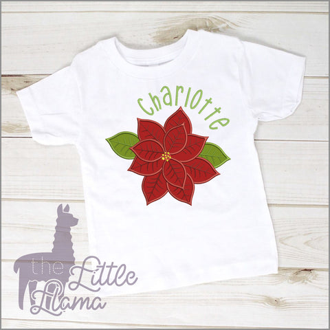 Poinsettia Flower Applique