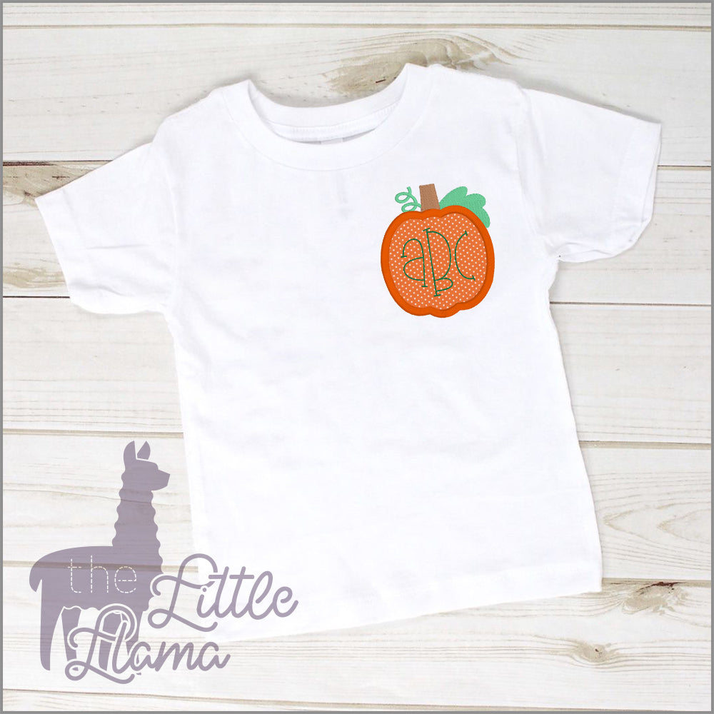 Pumpkin Monogram Appliqué  | SMALL