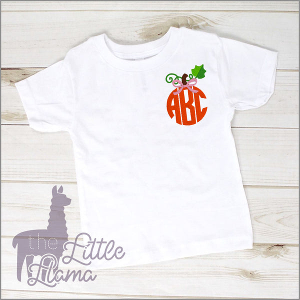 Pumpkin Circle Monogram  | BOY & GIRL