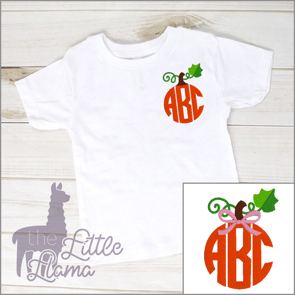 Pumpkin Circle Monogram  | BOY & GIRL