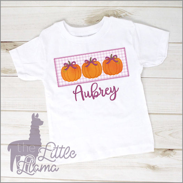 Pumpkin Classic Appliqué Trio  | GIRL