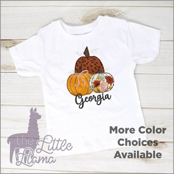 Pumpkin Trio Appliqué  | GIRL