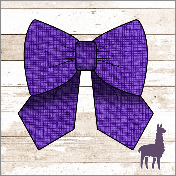 Monogram Purple Grid Textured Bow