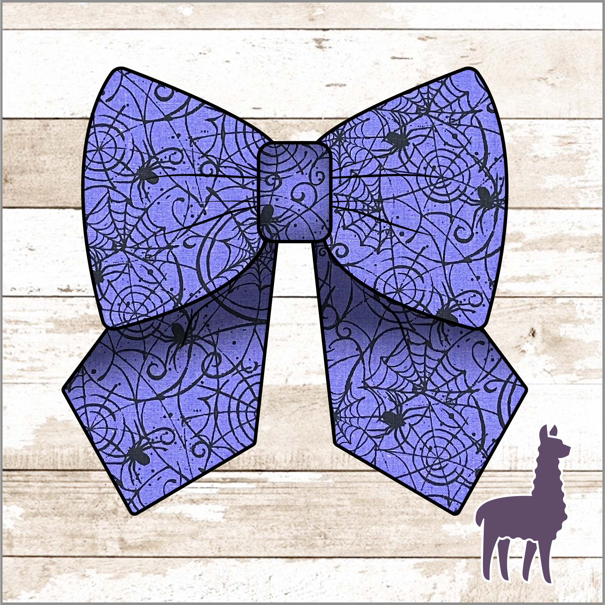 Monogram Purple Spider Webs Bow