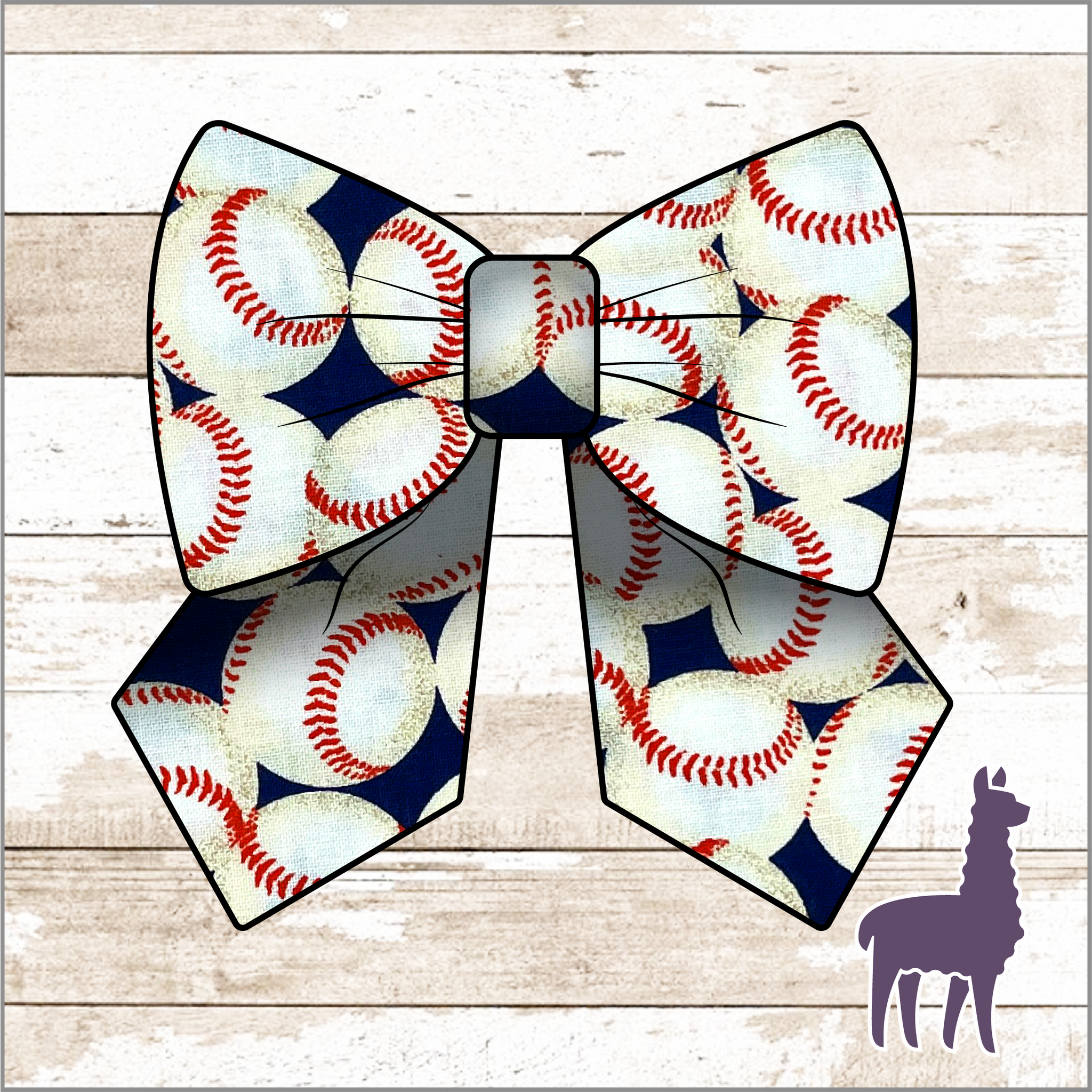 Monogram American Baseball Bow