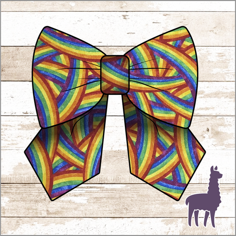 Monogram Rainbow Bow