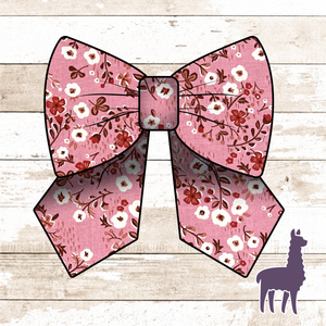 Monogram Riley Pink Floral Bow