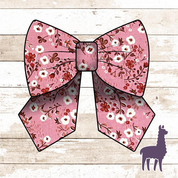 Monogram Riley Pink Floral Bow