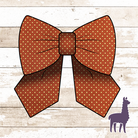 Monogram Rust Gold Micro Dot Bow | METALLIC