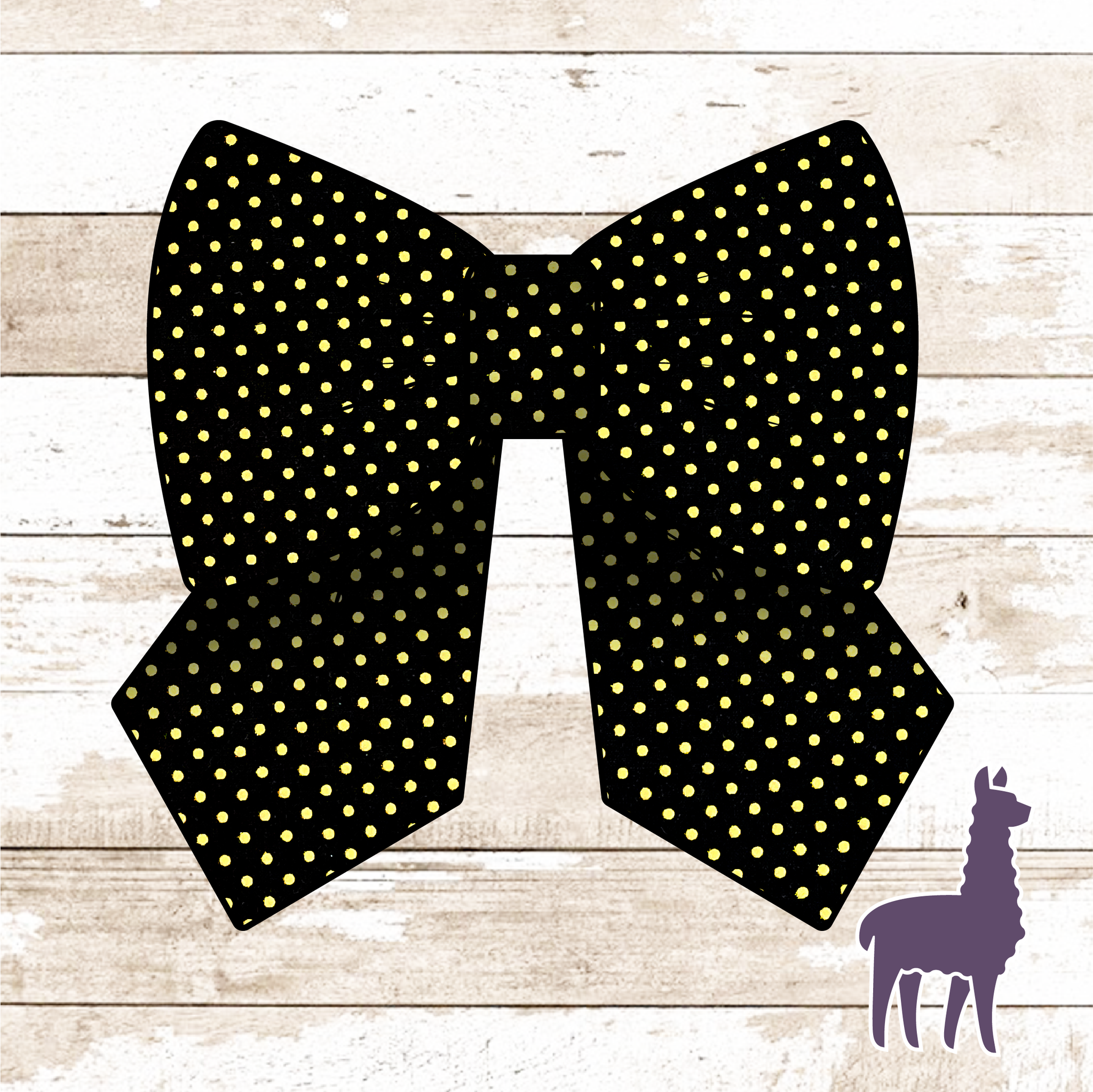 Monogram Black & Gold Polka-dot Bow | METALLIC