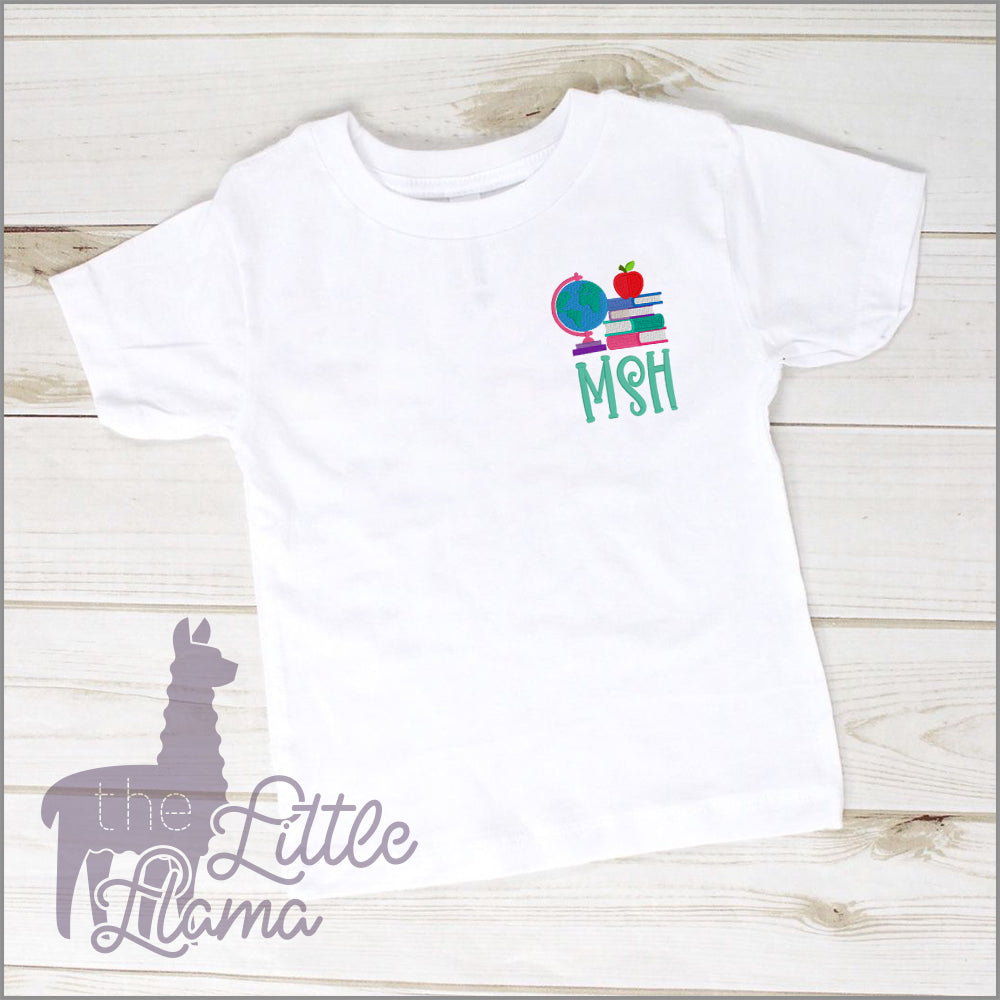 School Mini Embroidery Monogram  | GIRL