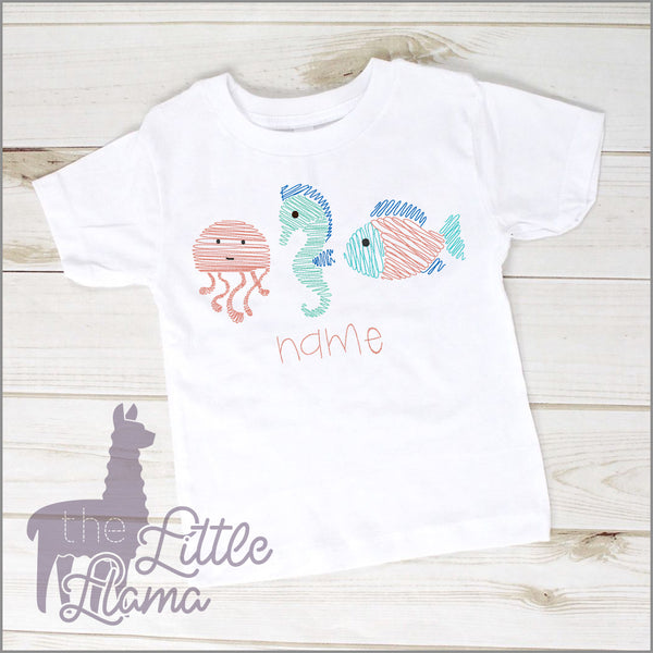 Scribble Aquarium Animal Trio | BOY & GIRL