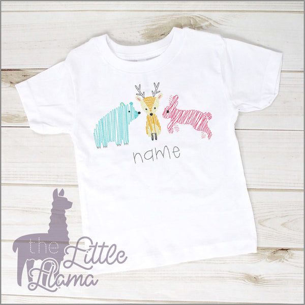 Scribble Woodland Animal Trio | BOY & GIRL