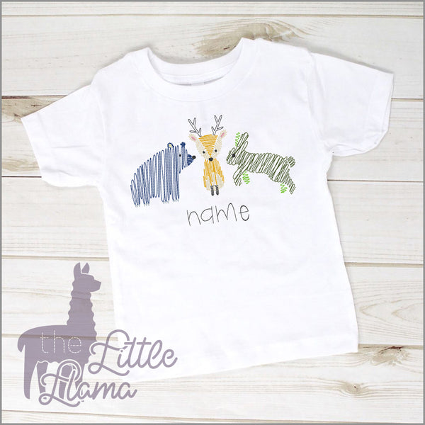 Scribble Woodland Animal Trio | BOY & GIRL