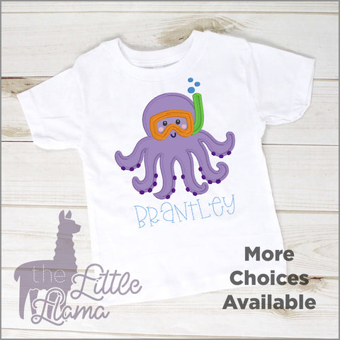 Octopus Snorkeling Appliqué