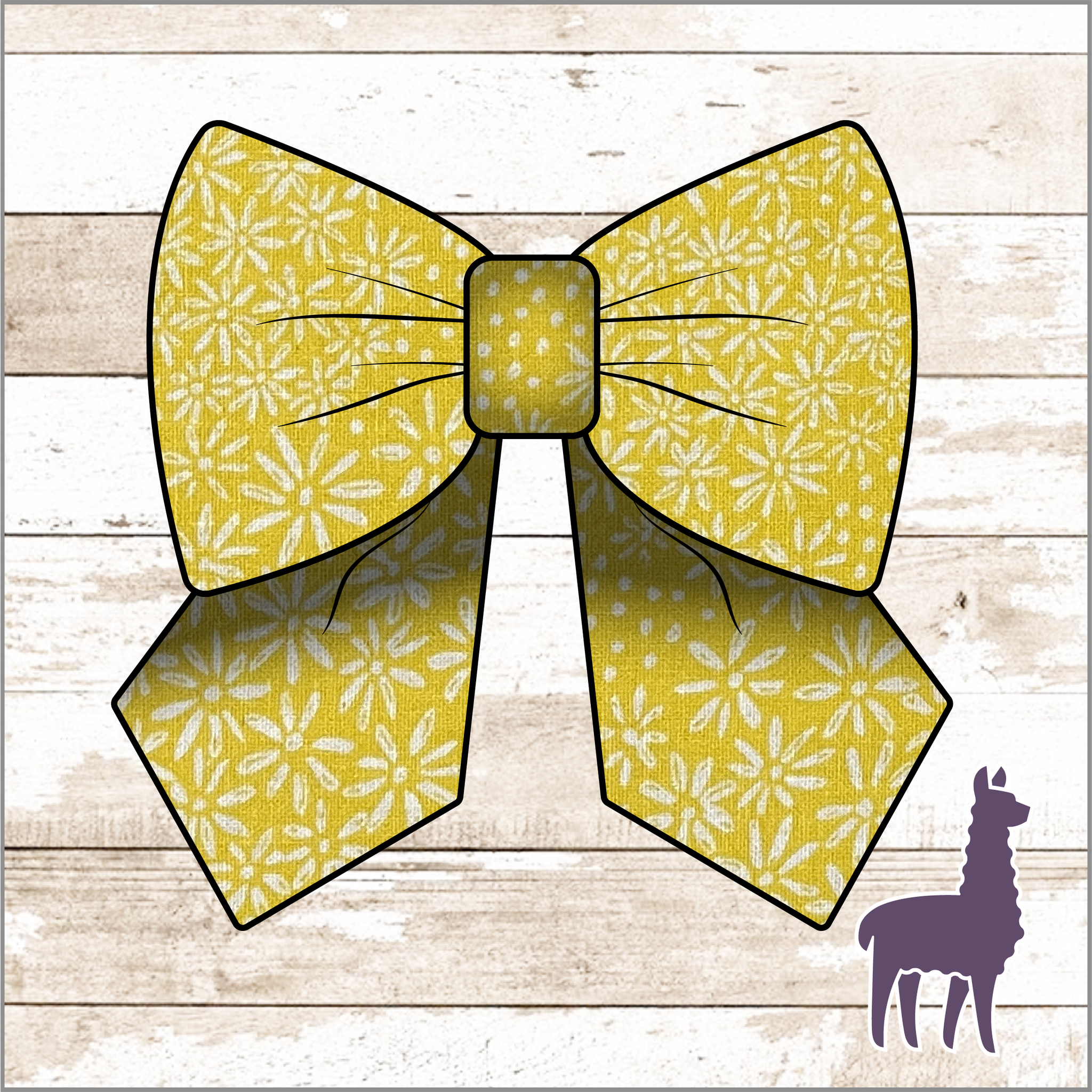 Monogram Yellow Mini Floral Bow