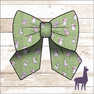 Monogram Easter Bunnies Bow