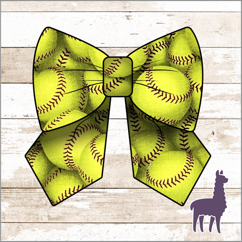 Monogram Softball Bow