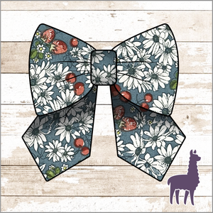 Monogram Spring Flower & Berries Bow