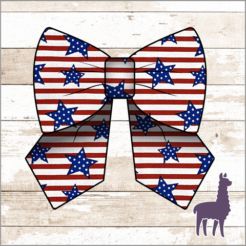 Monogram Stars & Stripes Bow