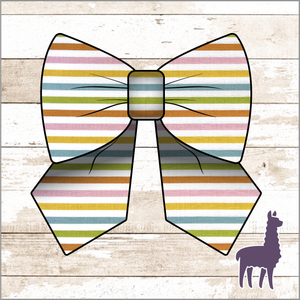 Monogram Summer Stripe Bow