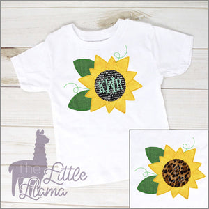 Sunflower Monogram Appliqué