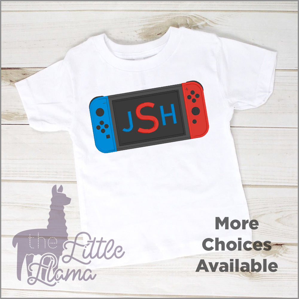 Switch Game Monogram Appliqué