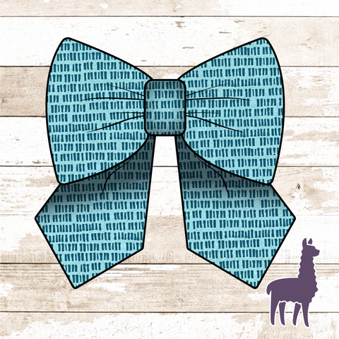 Monogram Teal Miller Bow