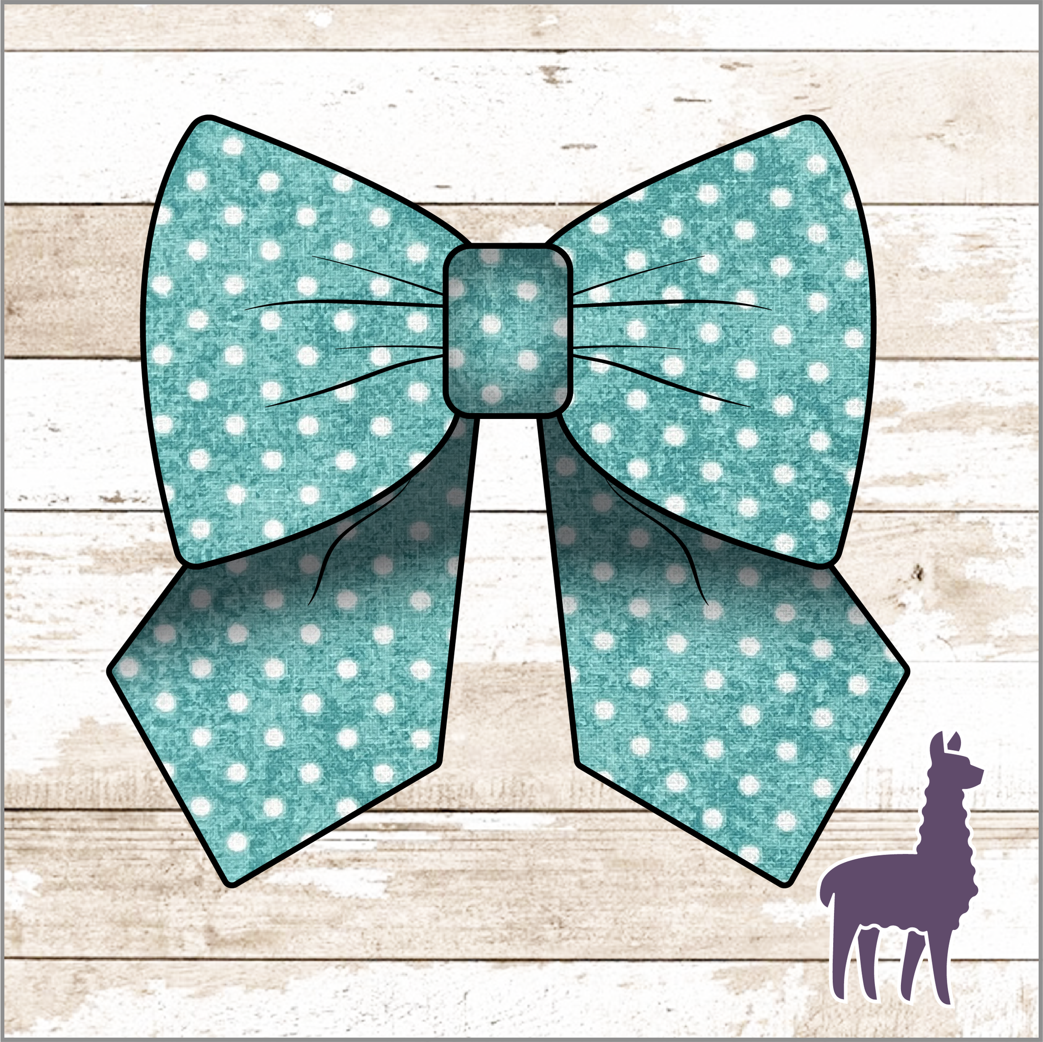 Monogram Teal Textured Polka-dot Bow