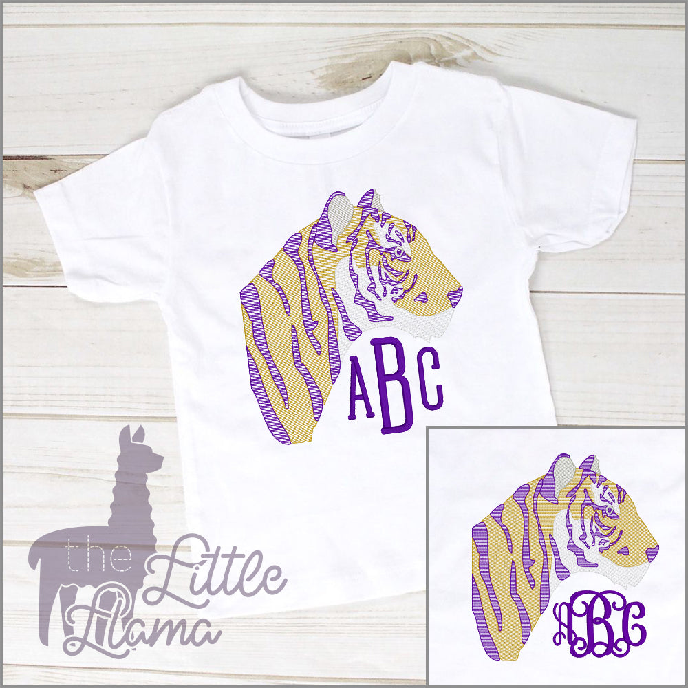 Tiger Head Sketch Monogram | LARGE