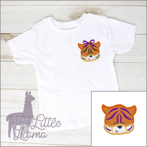 Tiger Head Appliqué  | BOY & GIRL | SMALL