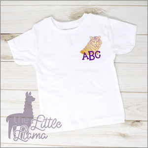 Tiger Line Drawing Monogram  | SMALL