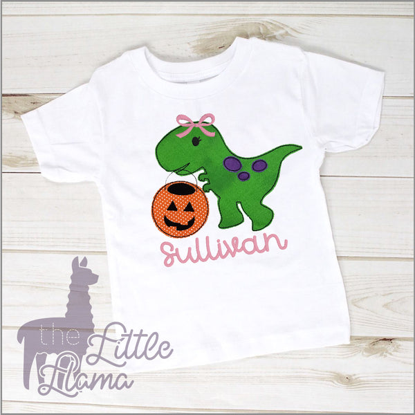 Trick-or-Treat Rex Appliqué  | BOY & GIRL